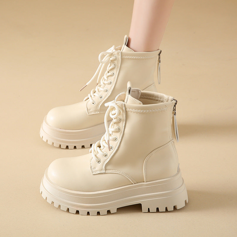 Low-cut Round-toe Ankle Boots