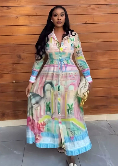 Printed Ombré Maxi Dress