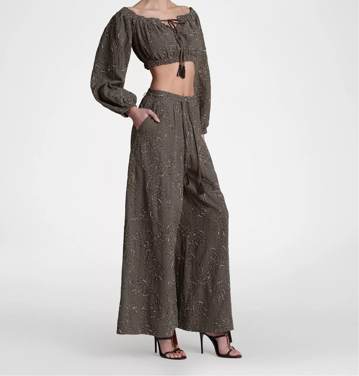 Sage Leaf Boho Co‑Ord Set