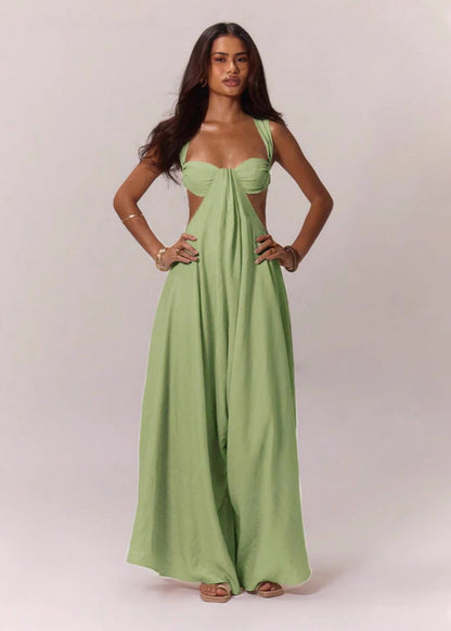 Lace-up Straps Trendy Jumpsuit