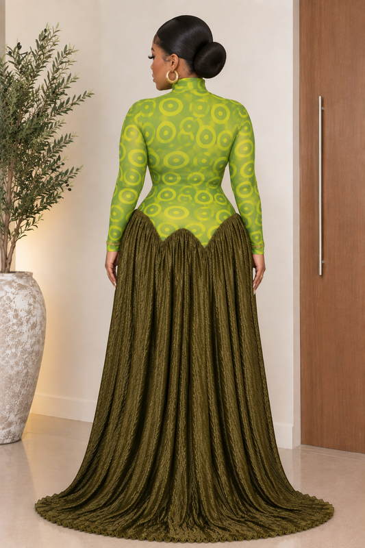 Women's Pleated Formal Dress