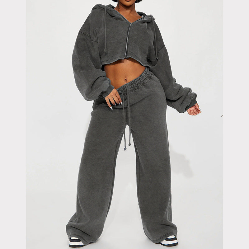 Stylish Long-Sleeve Athleisure Sweatshirt Set