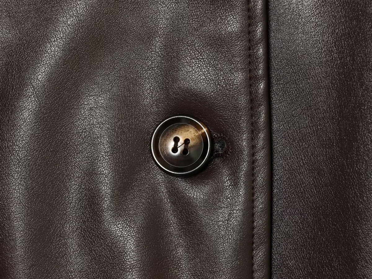 Padded-shoulder Trench-style Jacket