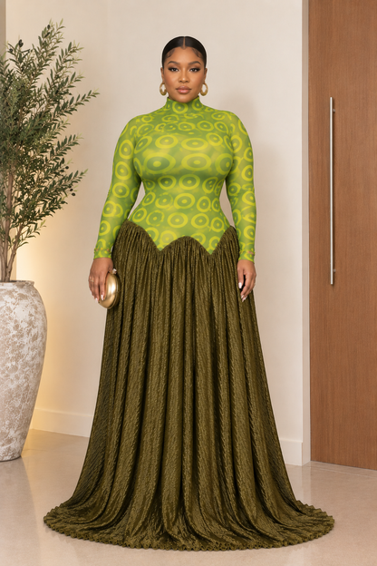 Women's Pleated Formal Dress