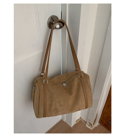Versatile Suede Large Capacity Shoulder Bag