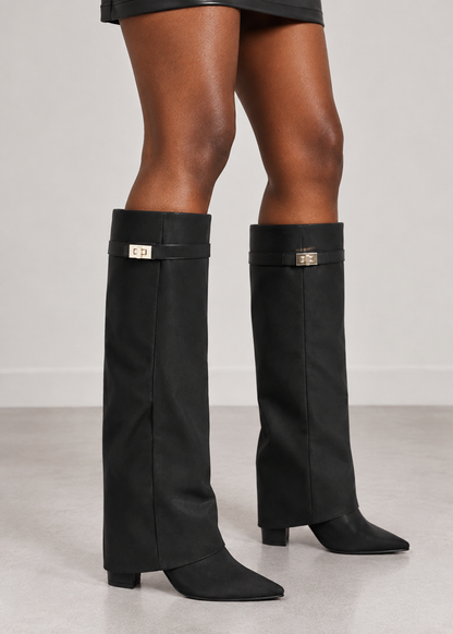 Women's Metal Buckle Boots