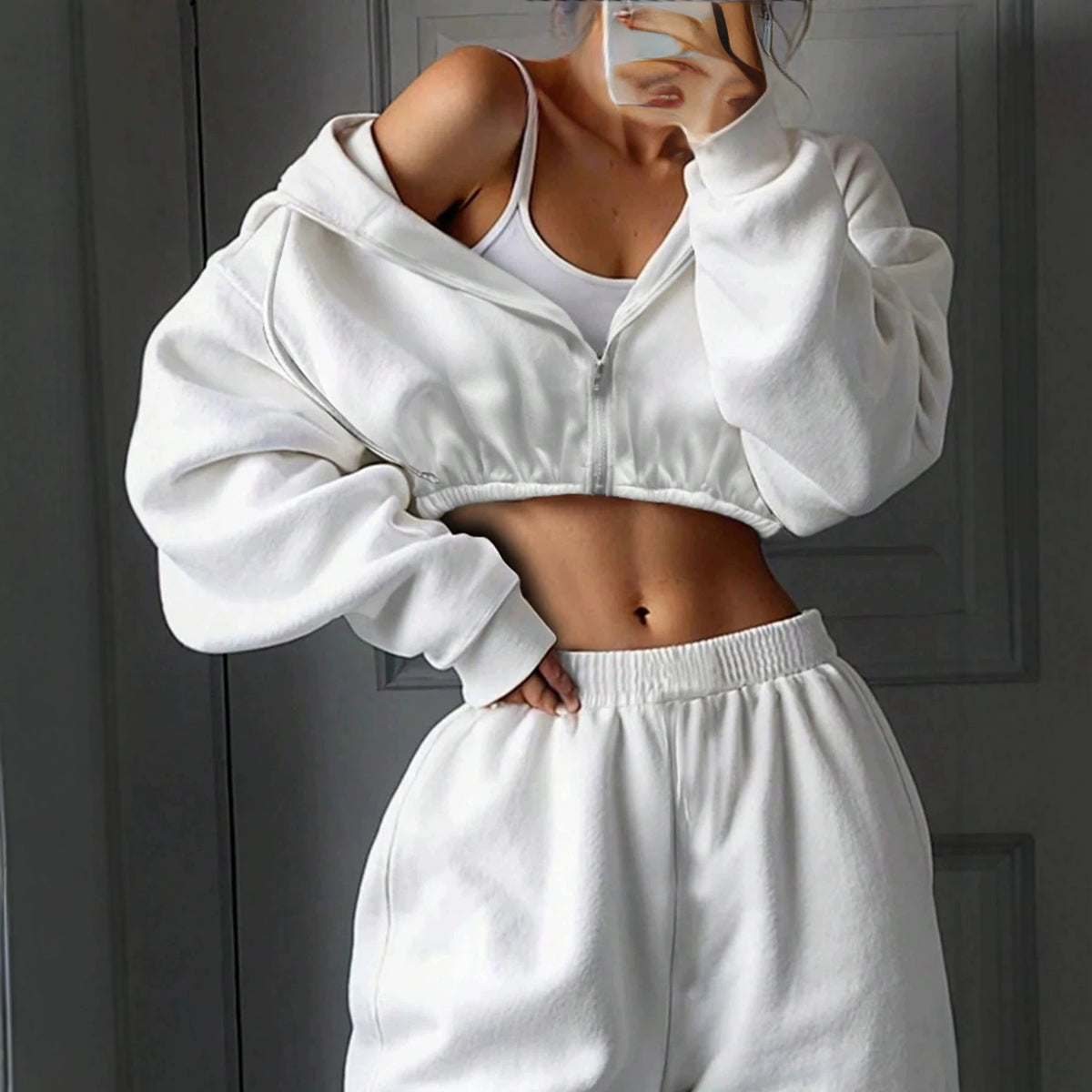 Zip-up Casual Set