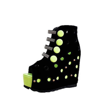 Peep-toe High-heeled Sandals