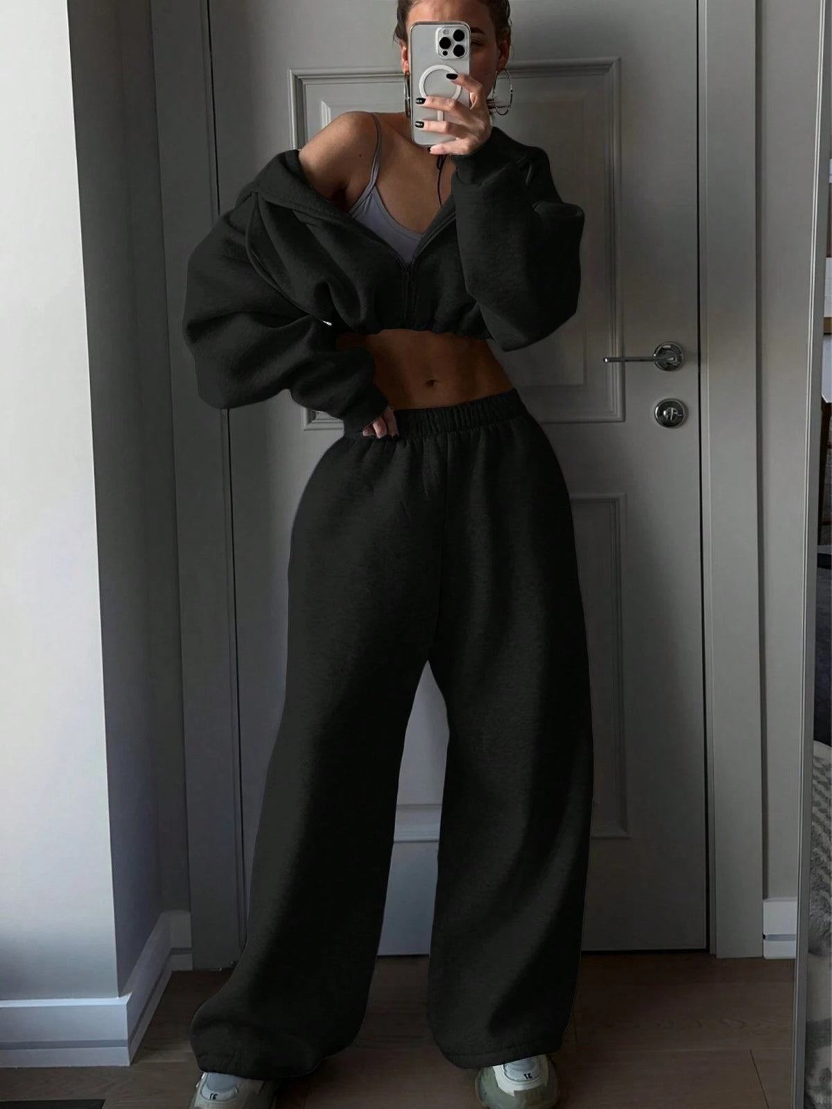 Zip-up Casual Set