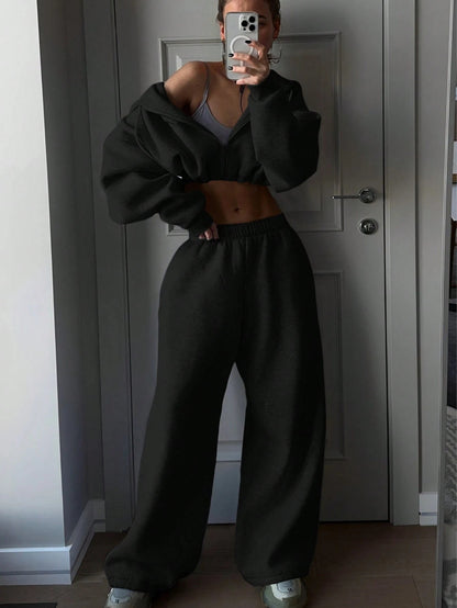 Zip-up Casual Set