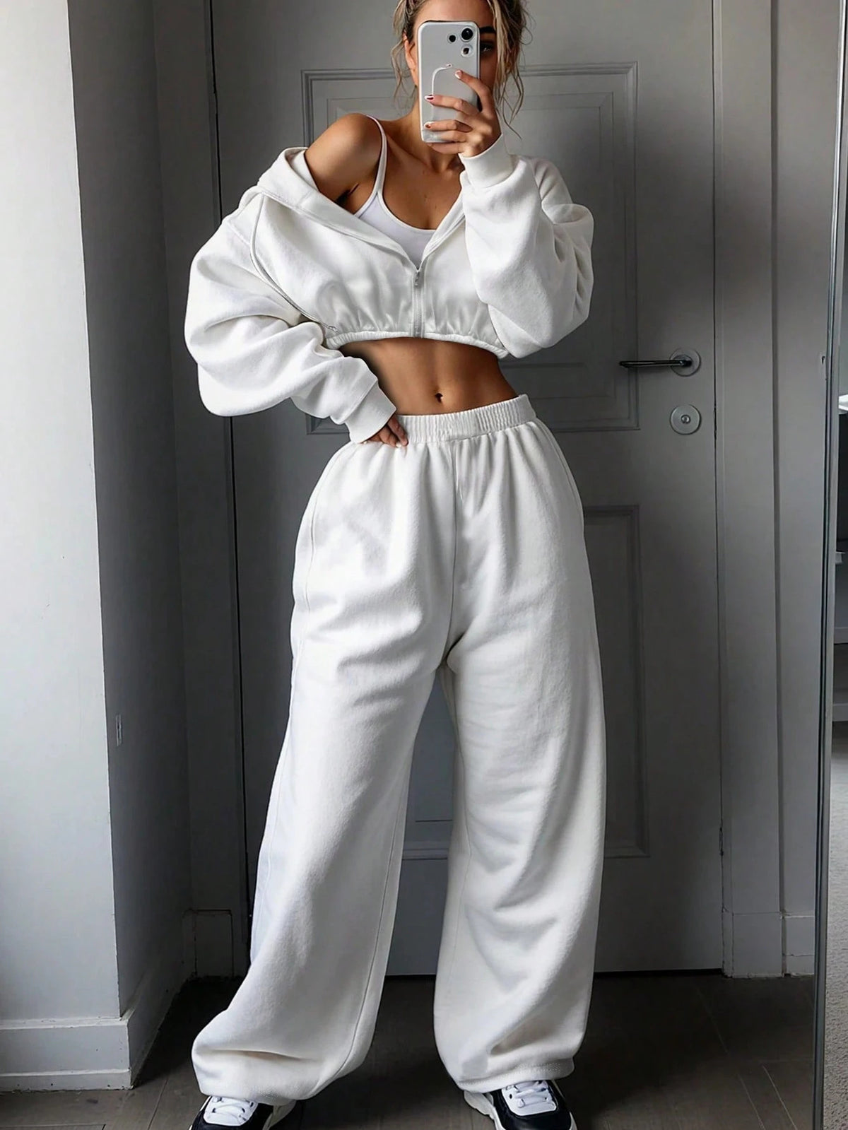 Zip-up Casual Set
