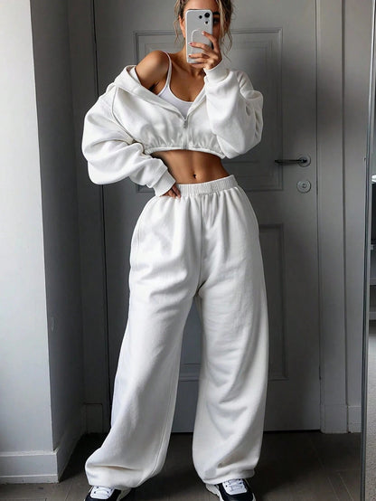 Zip-up Casual Set