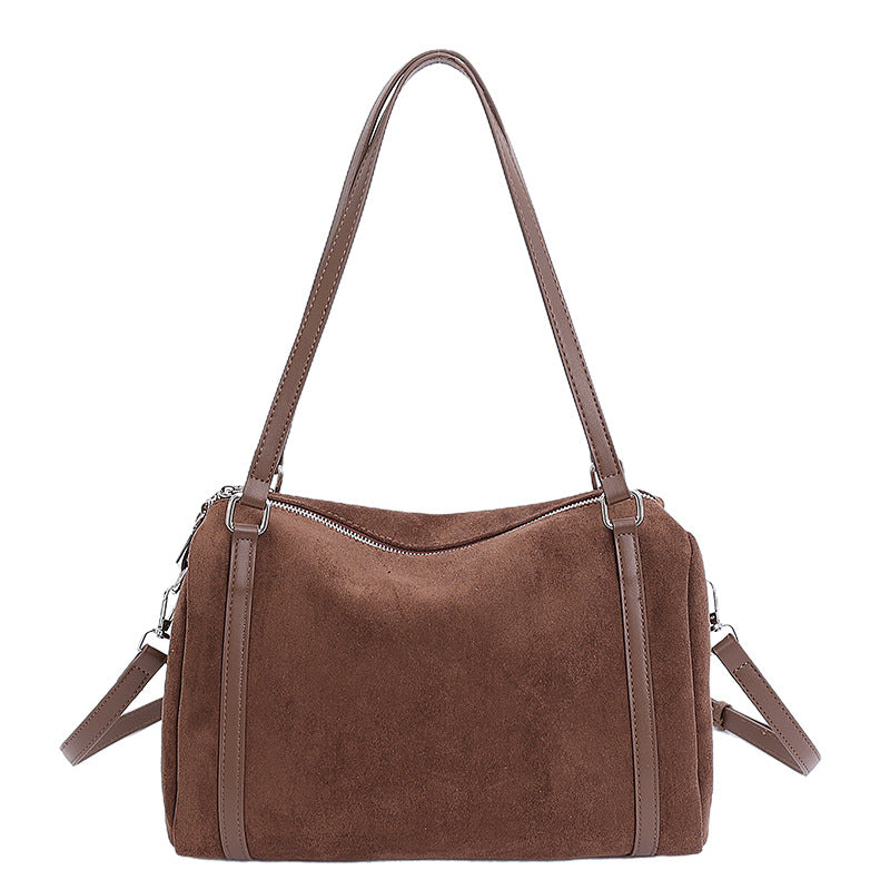 Versatile Suede Large Capacity Shoulder Bag