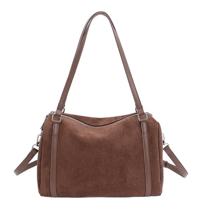 Versatile Suede Large Capacity Shoulder Bag