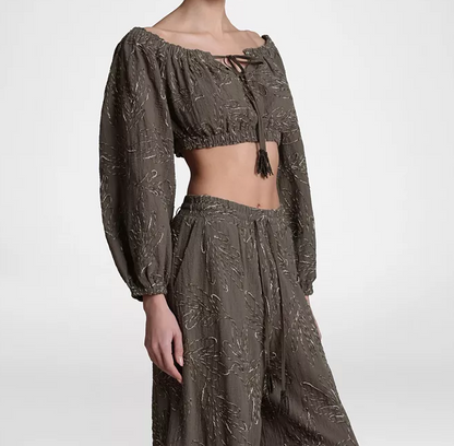 Sage Leaf Boho Co‑Ord Set