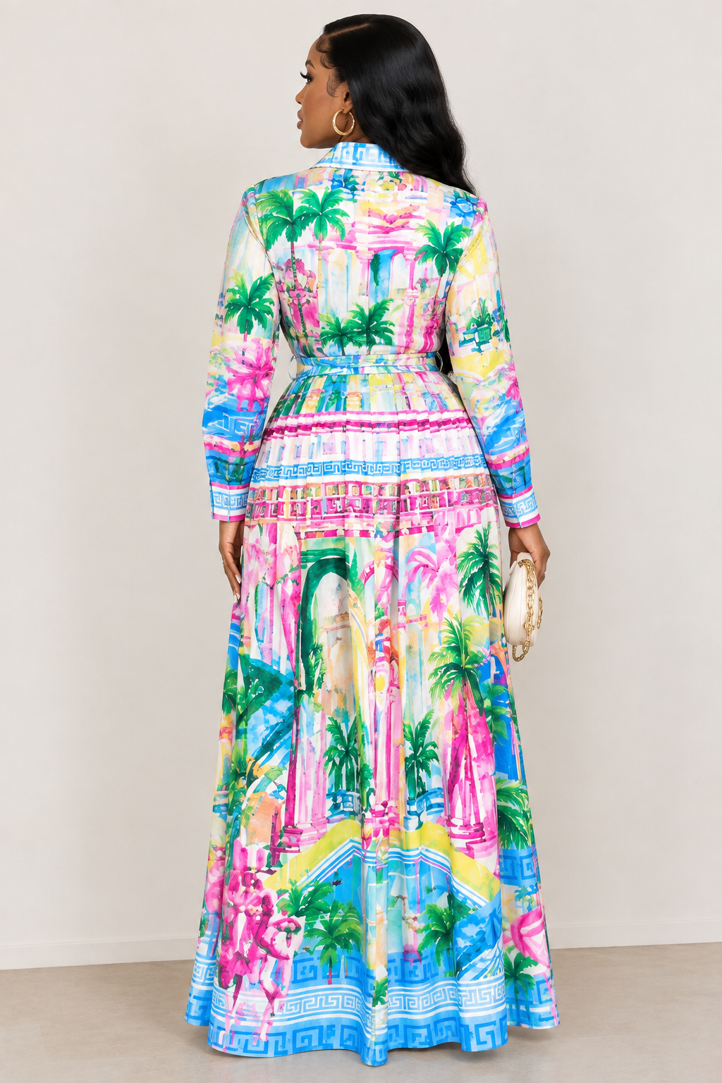 Printed Ombré Maxi Dress