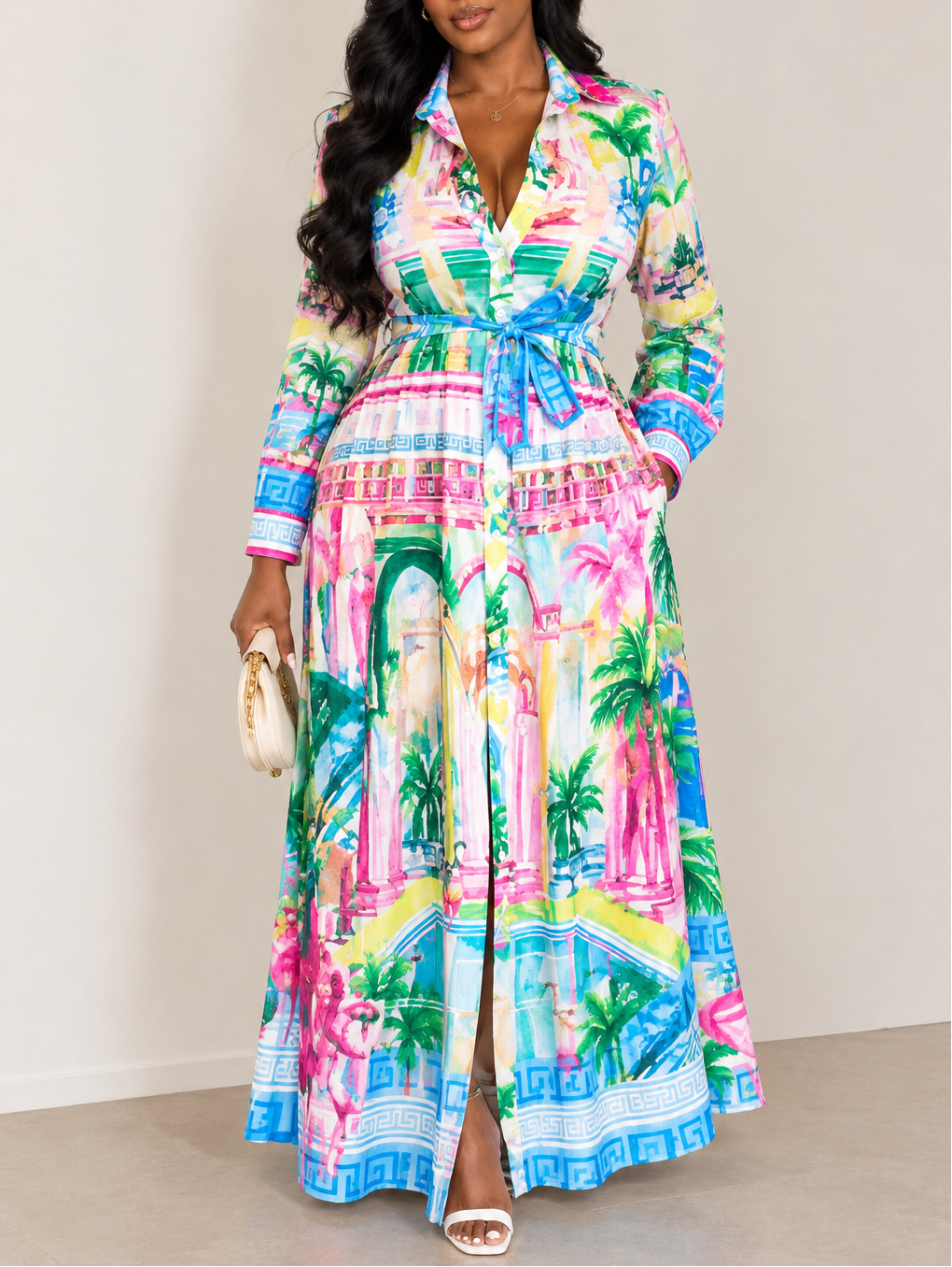 Printed Ombré Maxi Dress