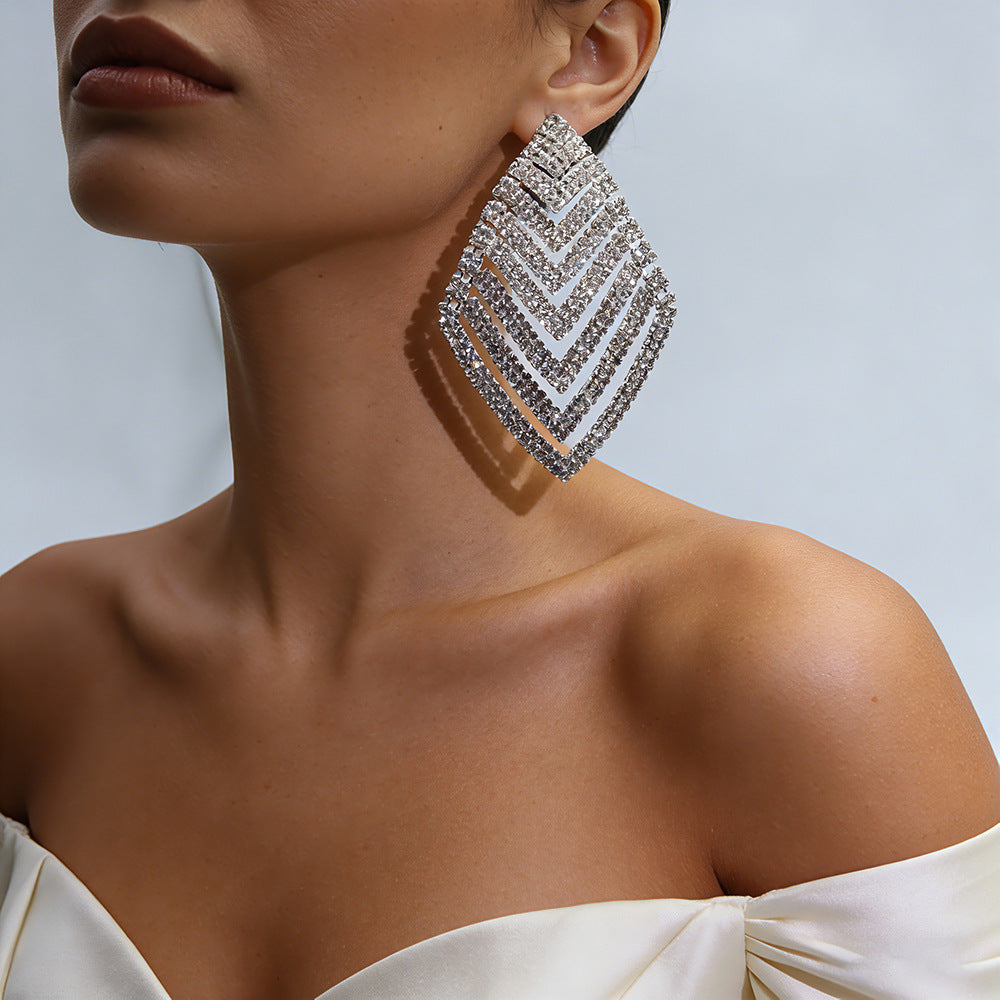 Luxurious Full-diamond Earrings