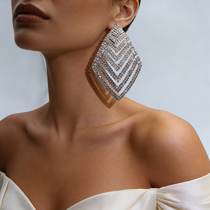 Luxurious Full-diamond Earrings