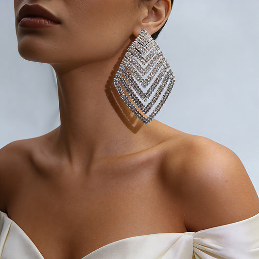 Luxurious Full-diamond Earrings