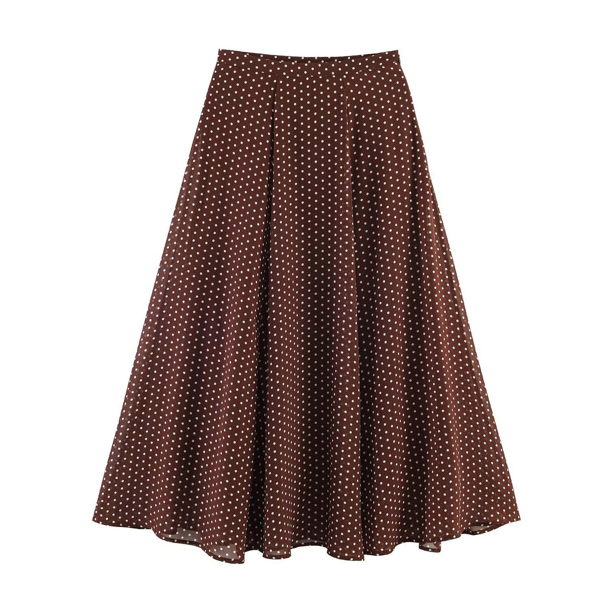 Stylish Polka-Dot Shirt with Bow Detail And Matching Long Skirt Set