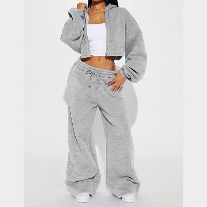 Stylish Long-Sleeve Athleisure Sweatshirt Set
