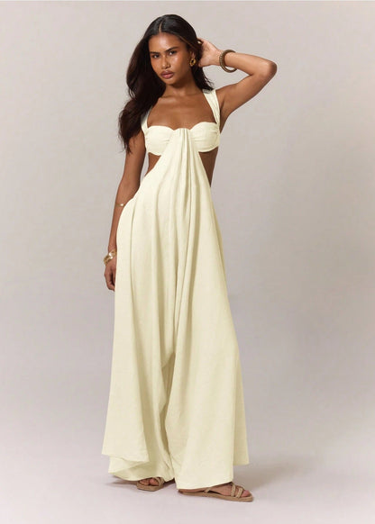Lace-up Straps Trendy Jumpsuit