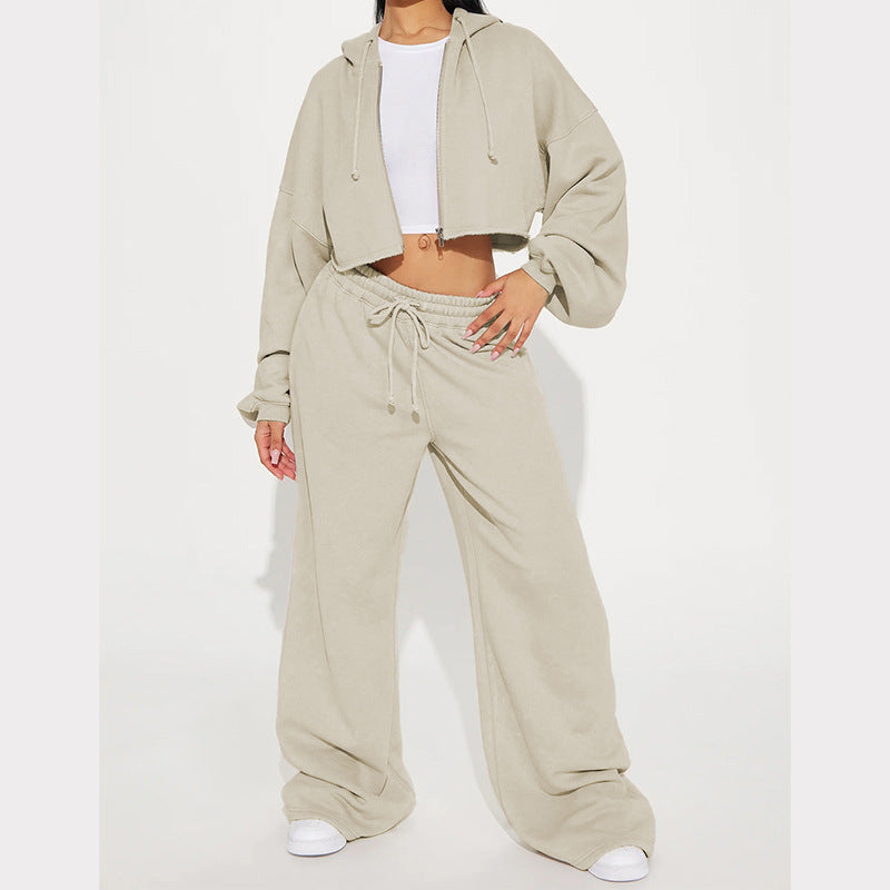 Stylish Long-Sleeve Athleisure Sweatshirt Set