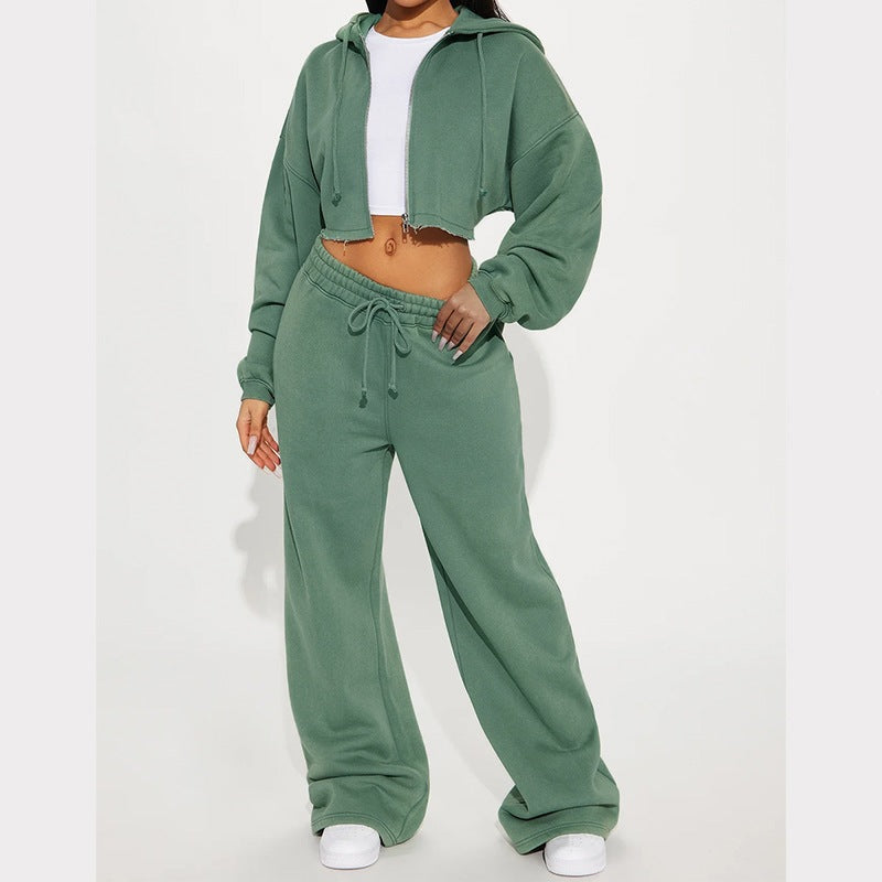 Stylish Long-Sleeve Athleisure Sweatshirt Set