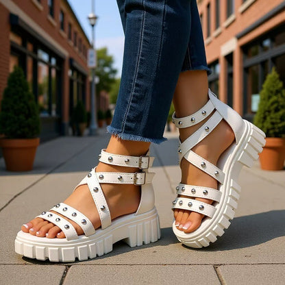 Studded Chunky Platform Sandals