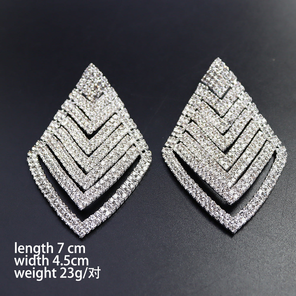 Luxurious Full-diamond Earrings