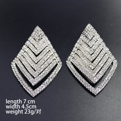 Luxurious Full-diamond Earrings