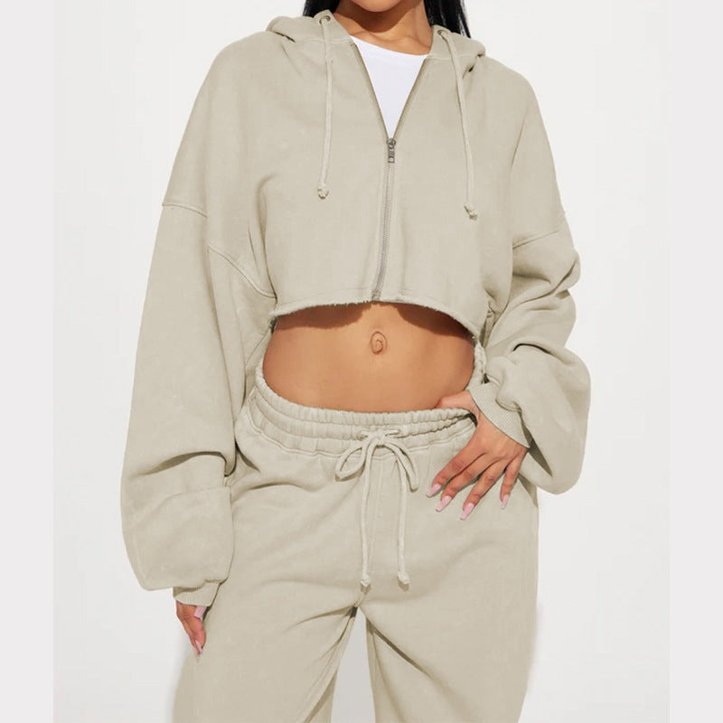 Stylish Long-Sleeve Athleisure Sweatshirt Set