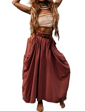 Bohemian Style Flowy Skirt