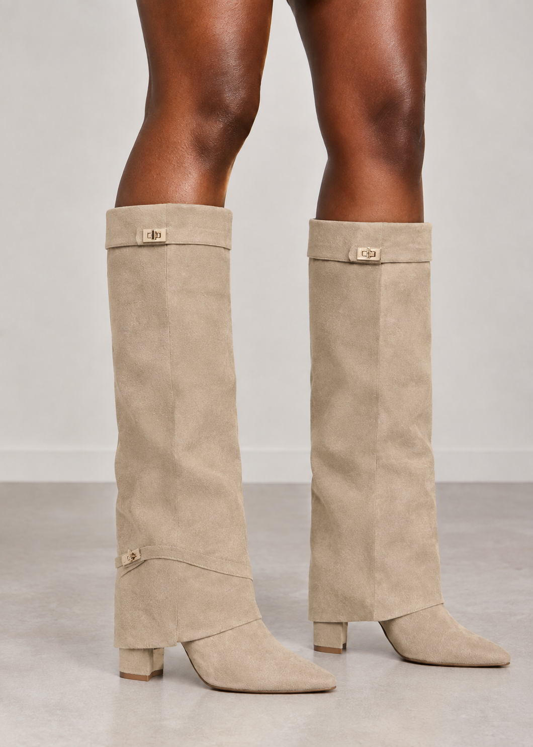 Women's Metal Buckle Boots