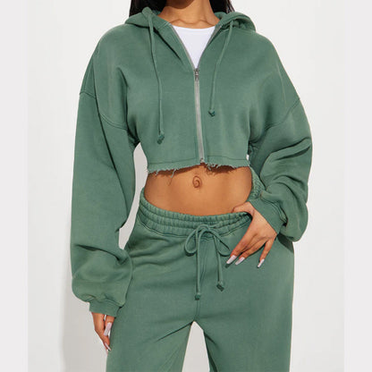 Stylish Long-Sleeve Athleisure Sweatshirt Set