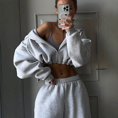 Zip-up Casual Set