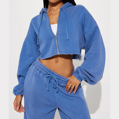 Stylish Long-Sleeve Athleisure Sweatshirt Set