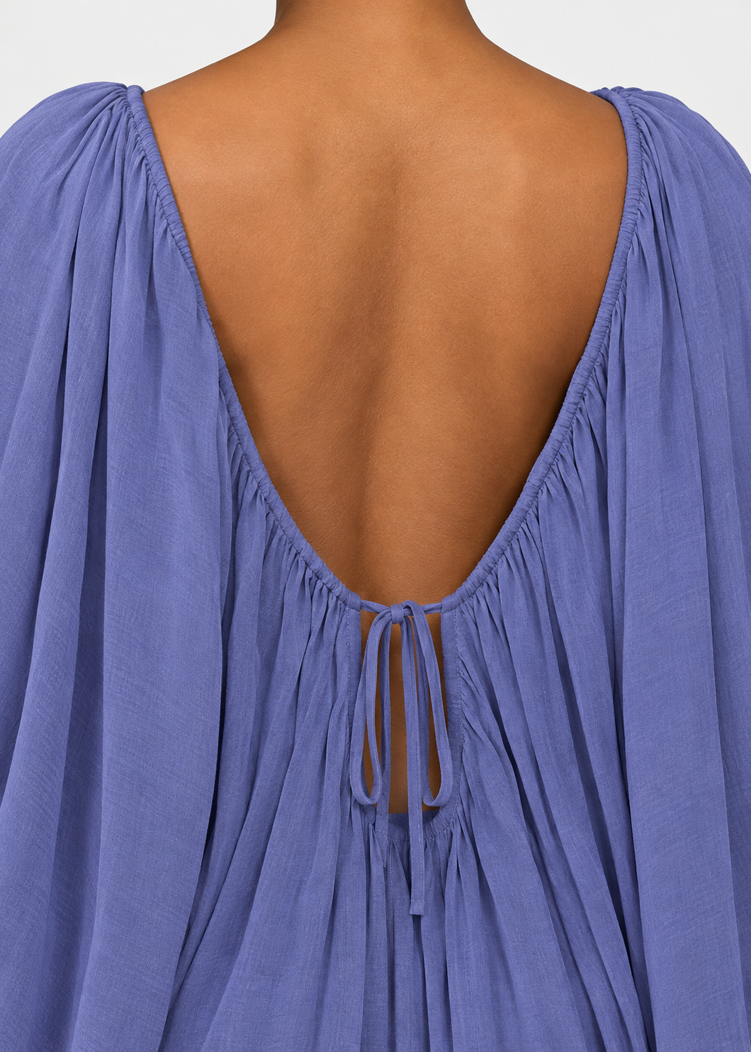 Backless Tie-up Ruffled Hem Beach Dress