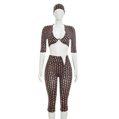 Sexy Polka Dot Print Suit